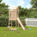 vidaXL Playhouse with Climbing Wall Solid Wood Pine