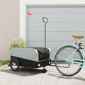 vidaXL Bike Trailer Kids Bicycle Cargo Trailer Cart Wagon with Tow Bar Iron