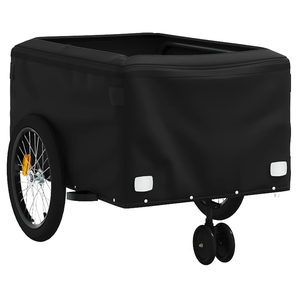vidaXL Bike Trailer Kids Bicycle Cargo Trailer Cart Wagon with Tow Bar Iron