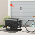 vidaXL Bike Trailer Kids Bicycle Cargo Trailer Cart Wagon with Tow Bar Iron