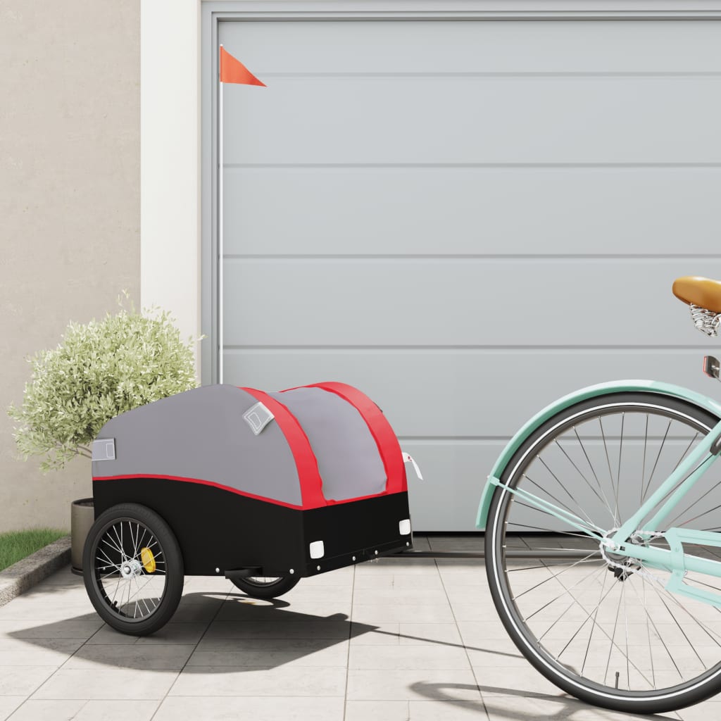 vidaXL Bike Trailer Kids Bicycle Cargo Wagon Buggy Carriage Cycle Trailer Iron