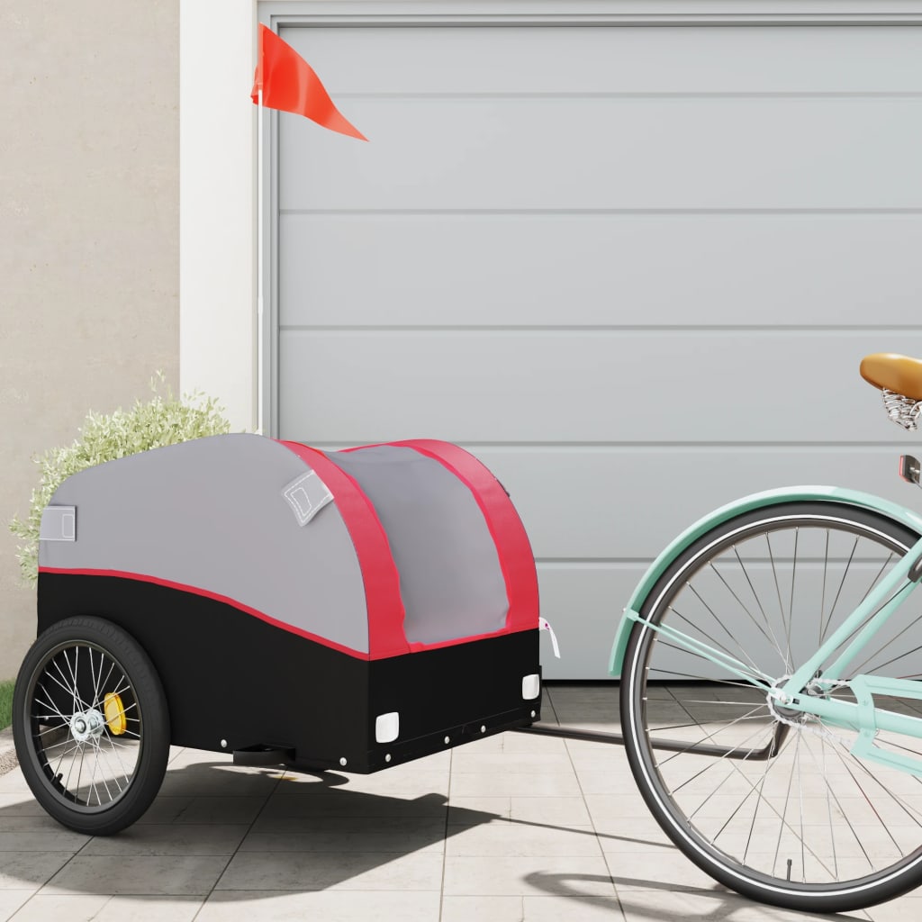 vidaXL Bike Trailer Kids Bicycle Cargo Wagon Buggy Carriage Cycle Trailer Iron