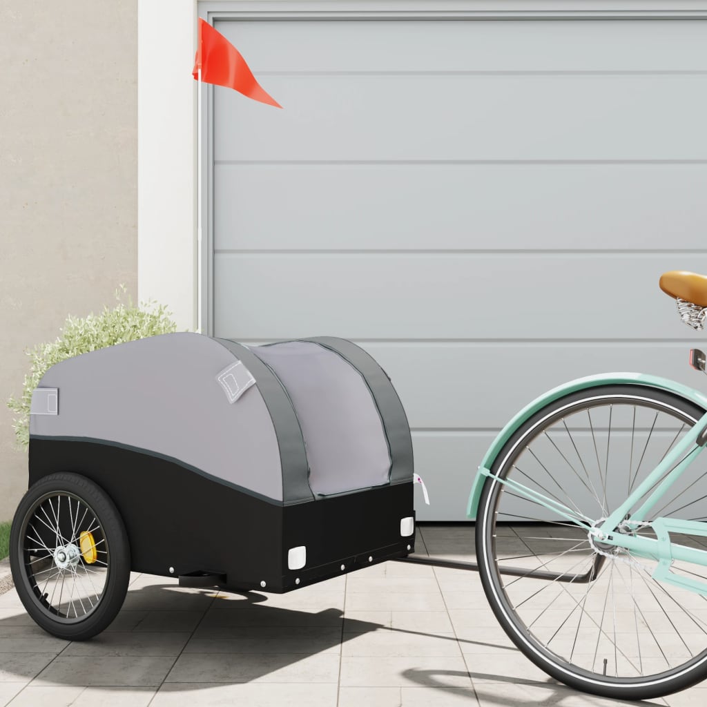 vidaXL Bike Trailer Kids Bicycle Cargo Wagon Buggy Carriage Cycle Trailer Iron
