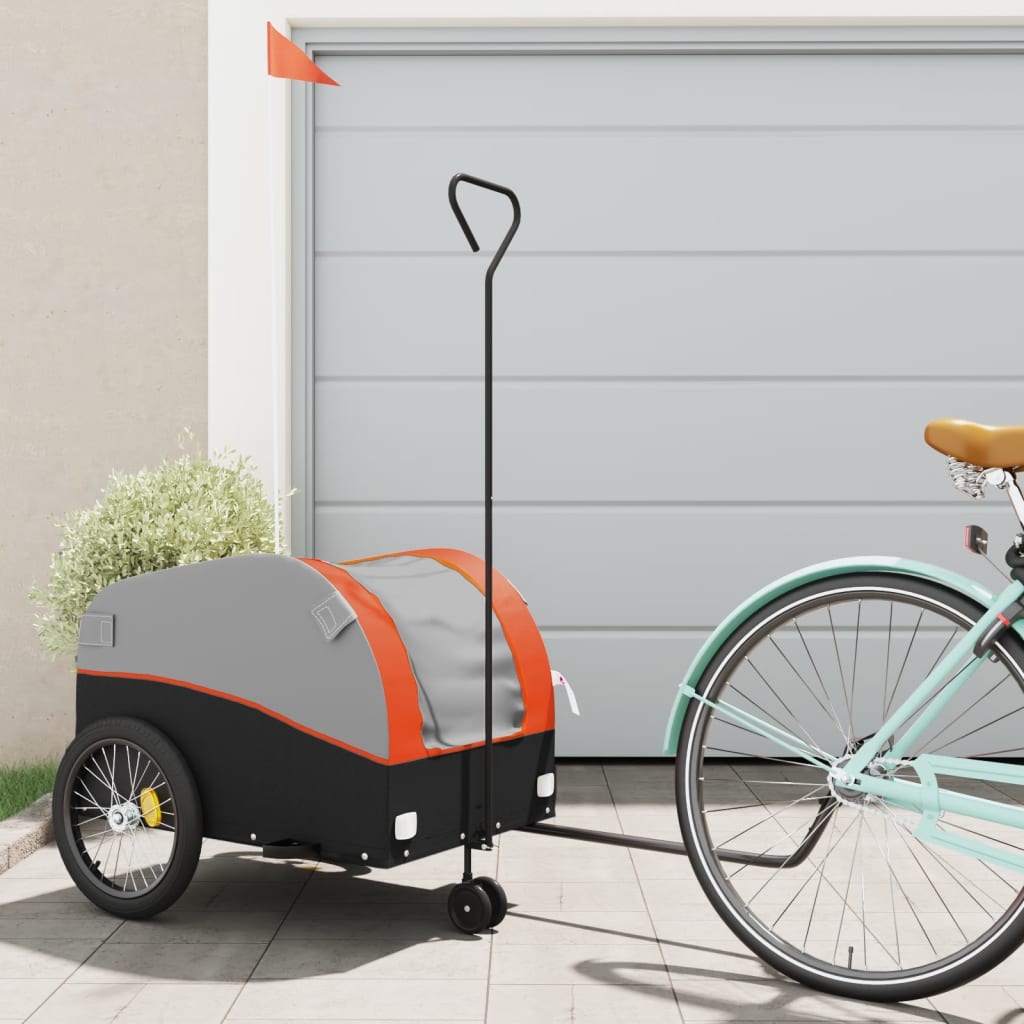 vidaXL Bike Trailer Kids Bicycle Cargo Wagon Buggy Carriage Cycle Trailer Iron