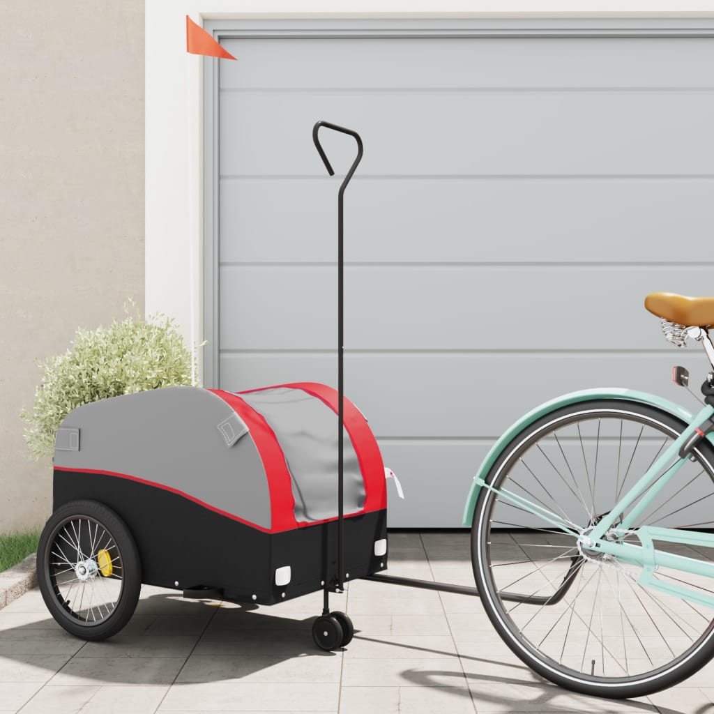 vidaXL Bike Trailer Kids Bicycle Cargo Wagon Buggy Carriage Cycle Trailer Iron