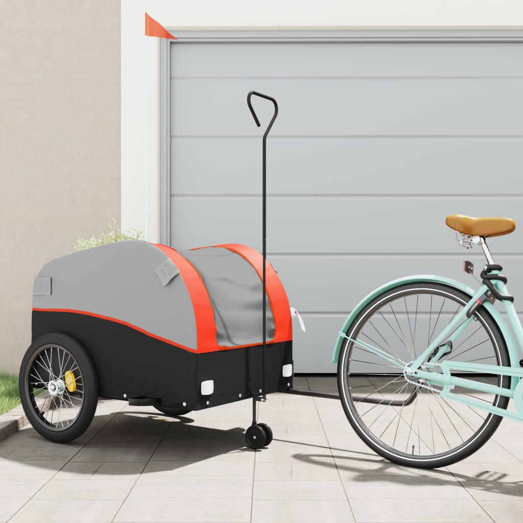 vidaXL Bike Trailer Kids Bicycle Cargo Wagon Buggy Carriage Cycle Trailer Iron