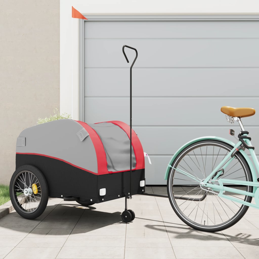 vidaXL Bike Trailer Kids Bicycle Cargo Wagon Buggy Carriage Cycle Trailer Iron