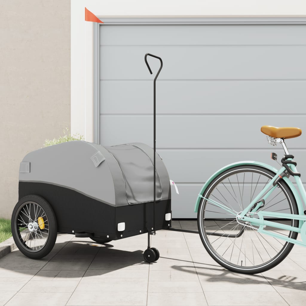 vidaXL Bike Trailer Kids Bicycle Cargo Wagon Buggy Carriage Cycle Trailer Iron