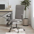 vidaXL Office Chair Rolling Office Computer Desk Chair with Armrest Fabric