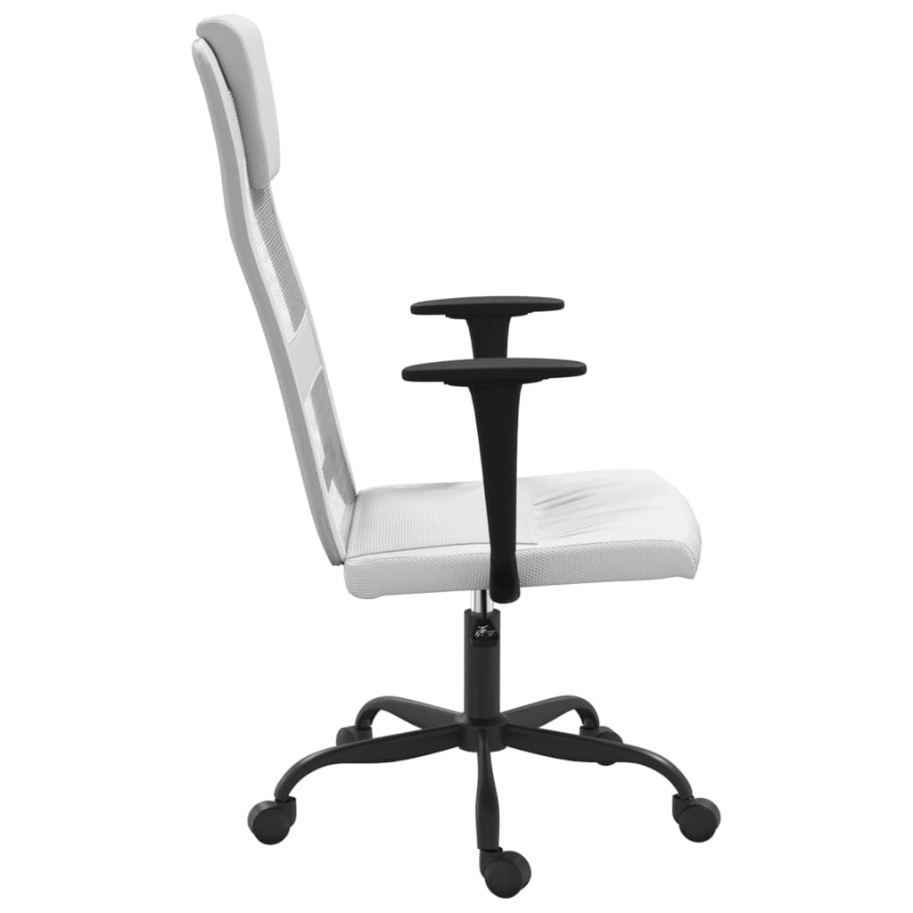 vidaXL Office Chair Office Computer Desk Chair Mesh Fabric and Faux Leather