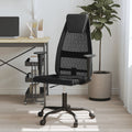 vidaXL Office Chair Rolling Computer Desk Chair Mesh Fabric and Faux Leather