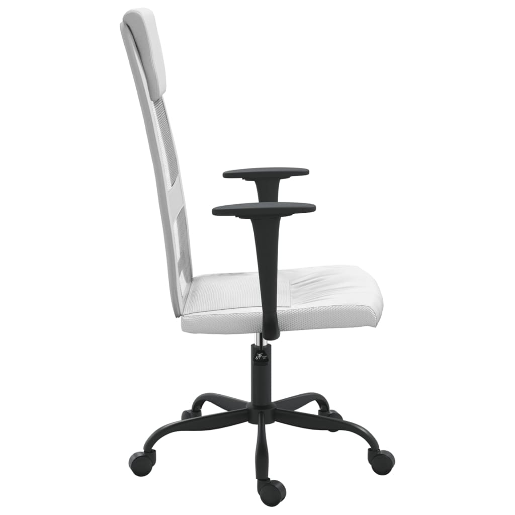 vidaXL Office Chair Rolling Computer Desk Chair Mesh Fabric and Faux Leather