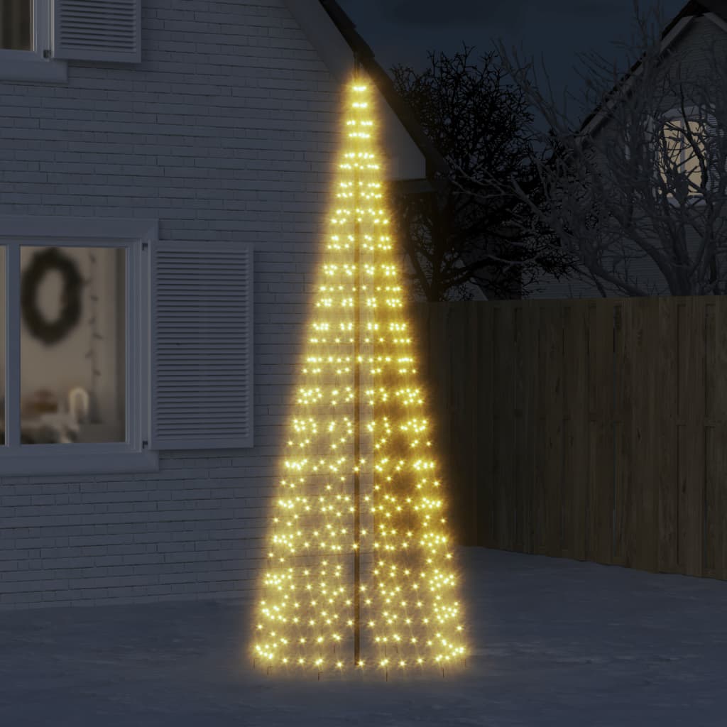 vidaXL Christmas Tree Light on Flagpole Outdoor Decoration Holiday Ornament-12
