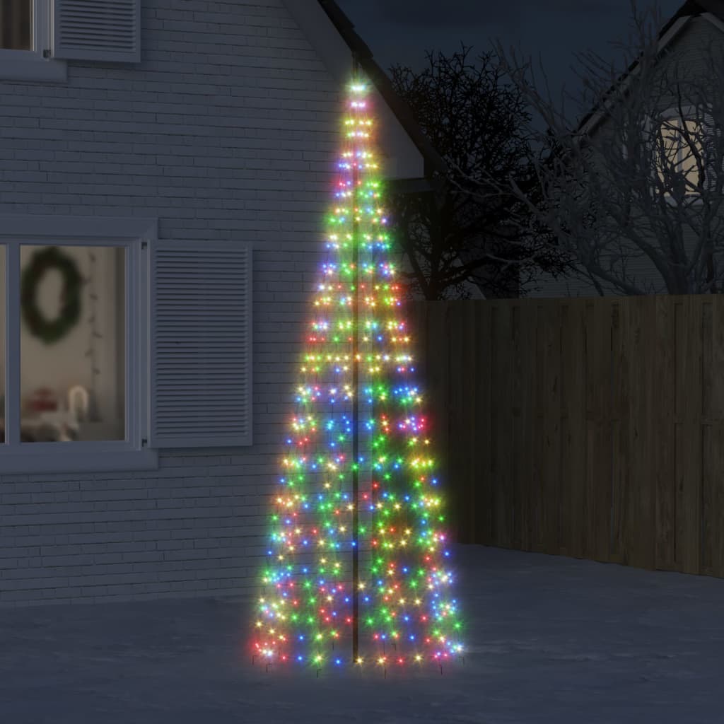 vidaXL Christmas Tree Light on Flagpole Outdoor Decoration Holiday Ornament-10