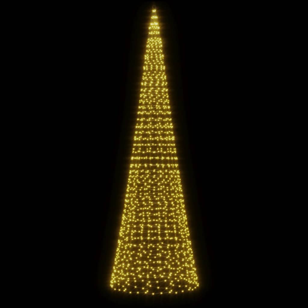 vidaXL Christmas Tree Light on Flagpole Outdoor Decoration Holiday Ornament-4