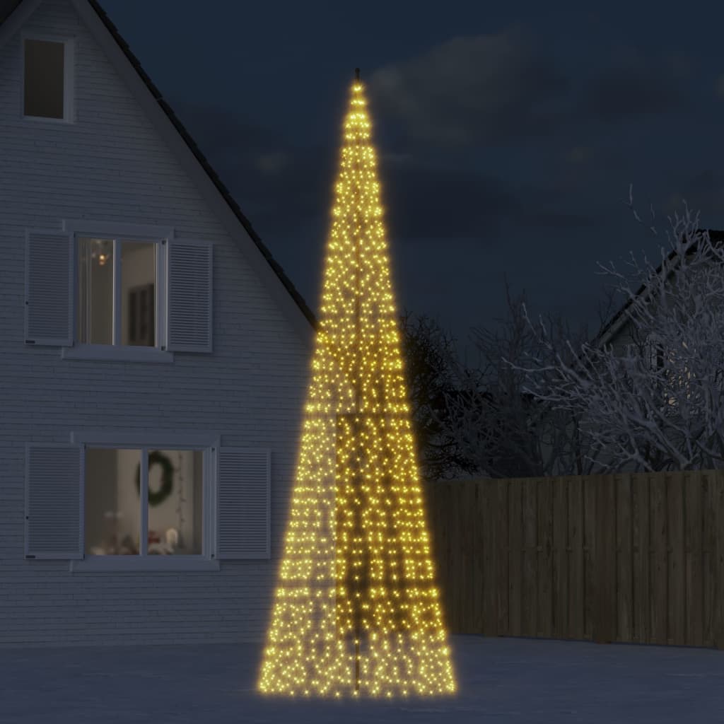 vidaXL Christmas Tree Light on Flagpole Outdoor Decoration Holiday Ornament-11