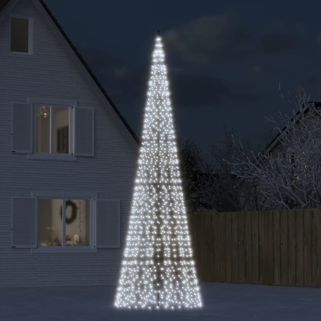 vidaXL Christmas Tree Light on Flagpole Outdoor Decoration Holiday Ornament-8