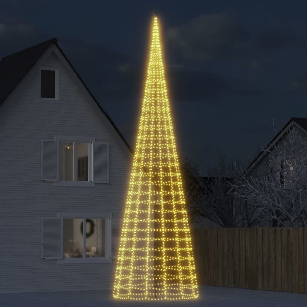 vidaXL Christmas Tree Light on Flagpole Outdoor Decoration Holiday Ornament-13