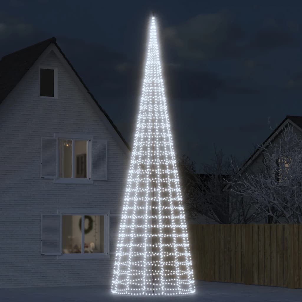 vidaXL Christmas Tree Light on Flagpole Outdoor Decoration Holiday Ornament-7