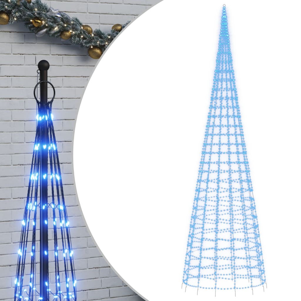 vidaXL Christmas Tree Light on Flagpole Outdoor Decoration Holiday Ornament-3