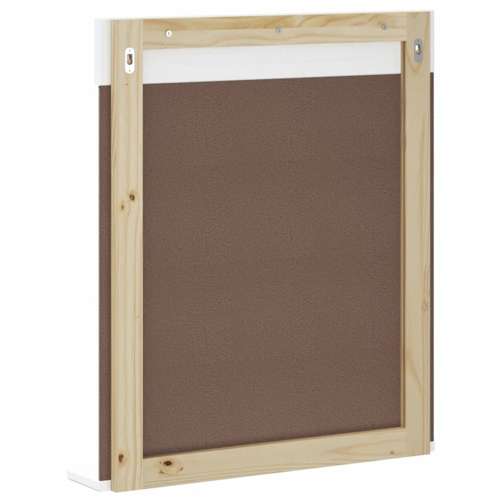 vidaXL Bathroom Mirror with Shelf Storage Wall Vanity Mirror BERG Solid Wood