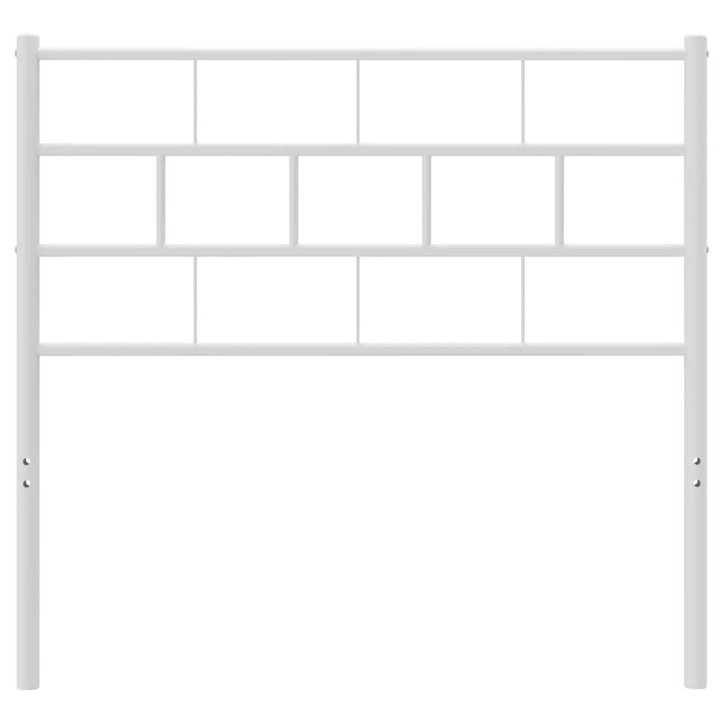 vidaXL Metal Headboard White 39.4"