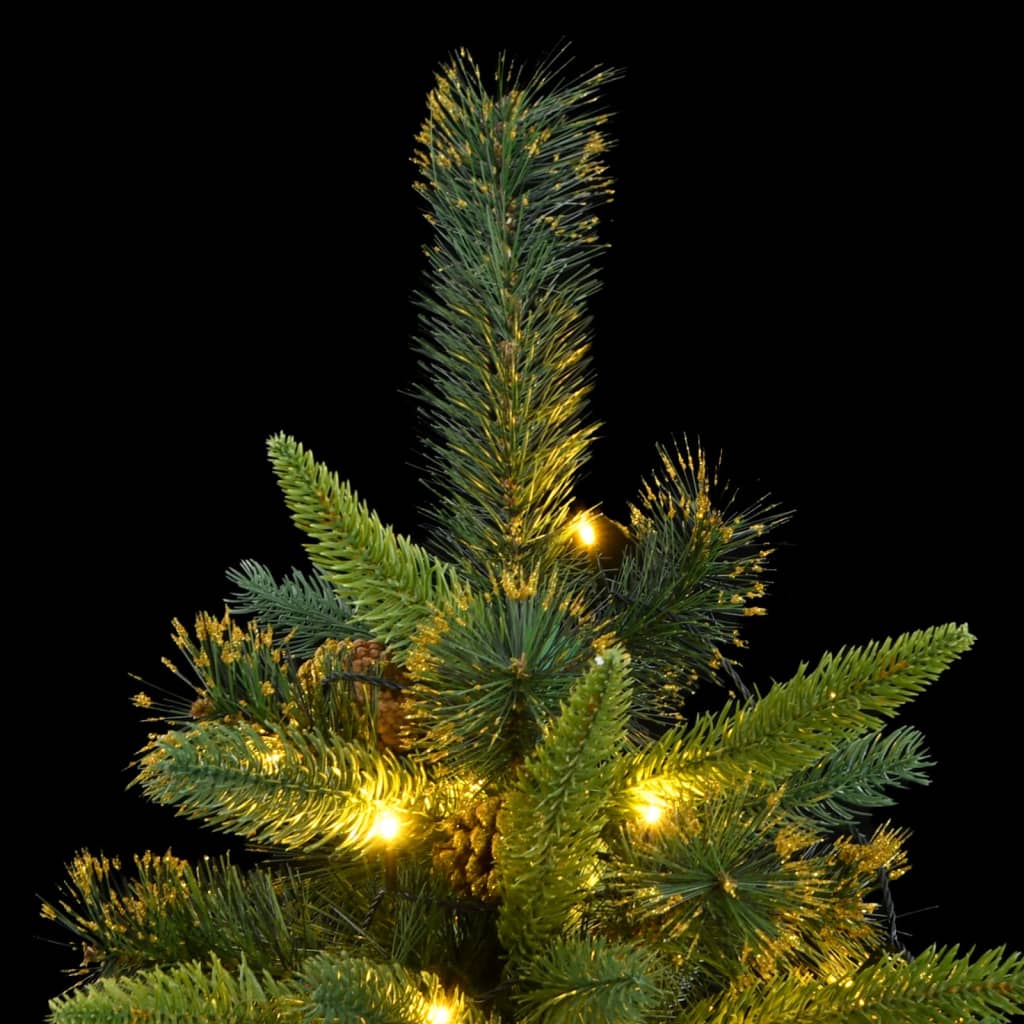 vidaXL Artificial Hinged Christmas Tree 300 LEDs 70.9"-0