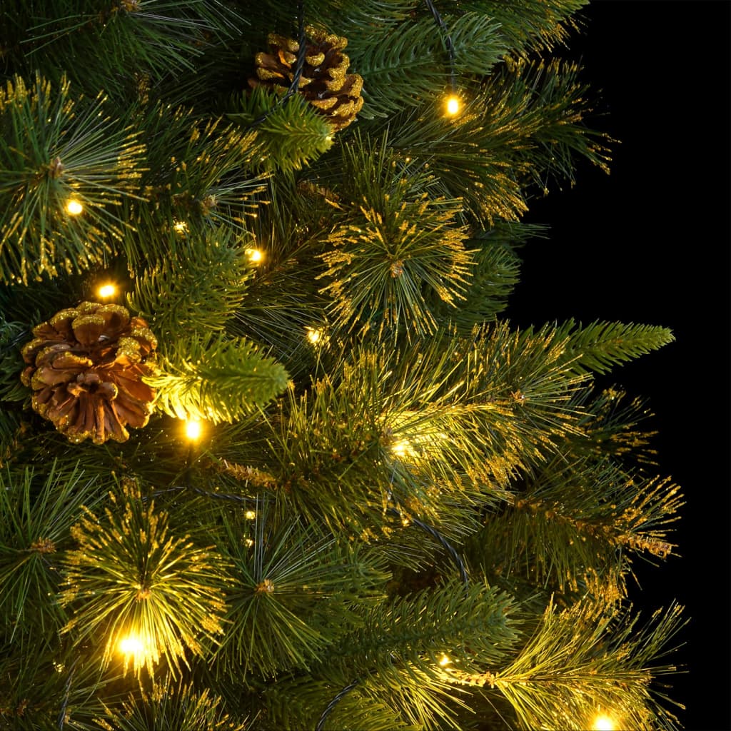 vidaXL Artificial Hinged Christmas Tree 300 LEDs 70.9"-1