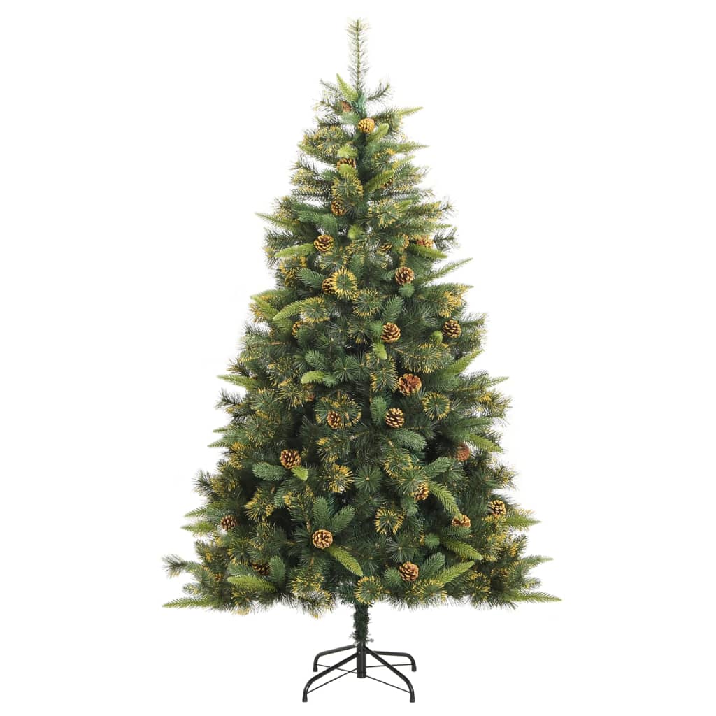 vidaXL Artificial Hinged Christmas Tree 300 LEDs 70.9"-2