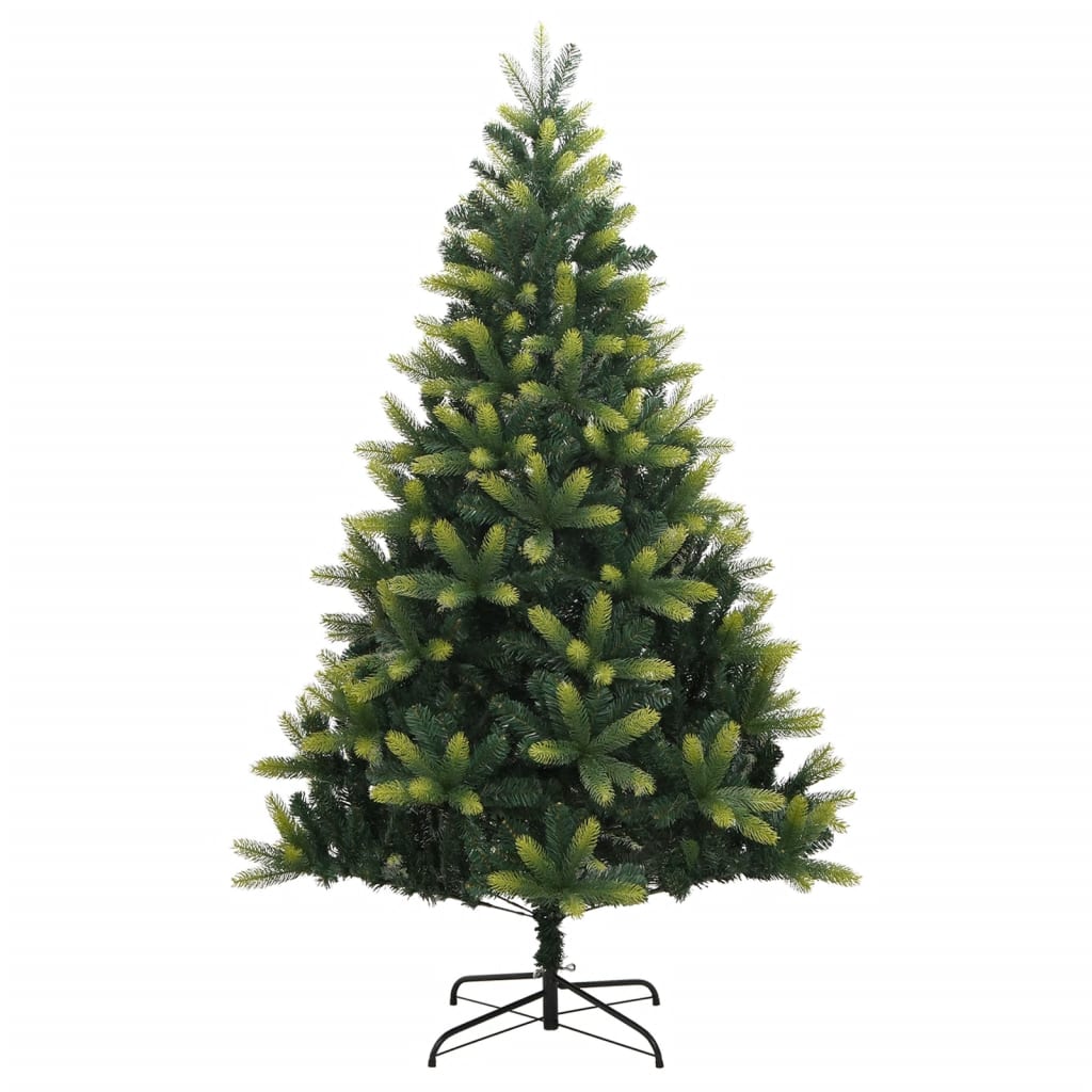 vidaXL Artificial Hinged Christmas Tree 150 LEDs & Ball Set 59.1"
