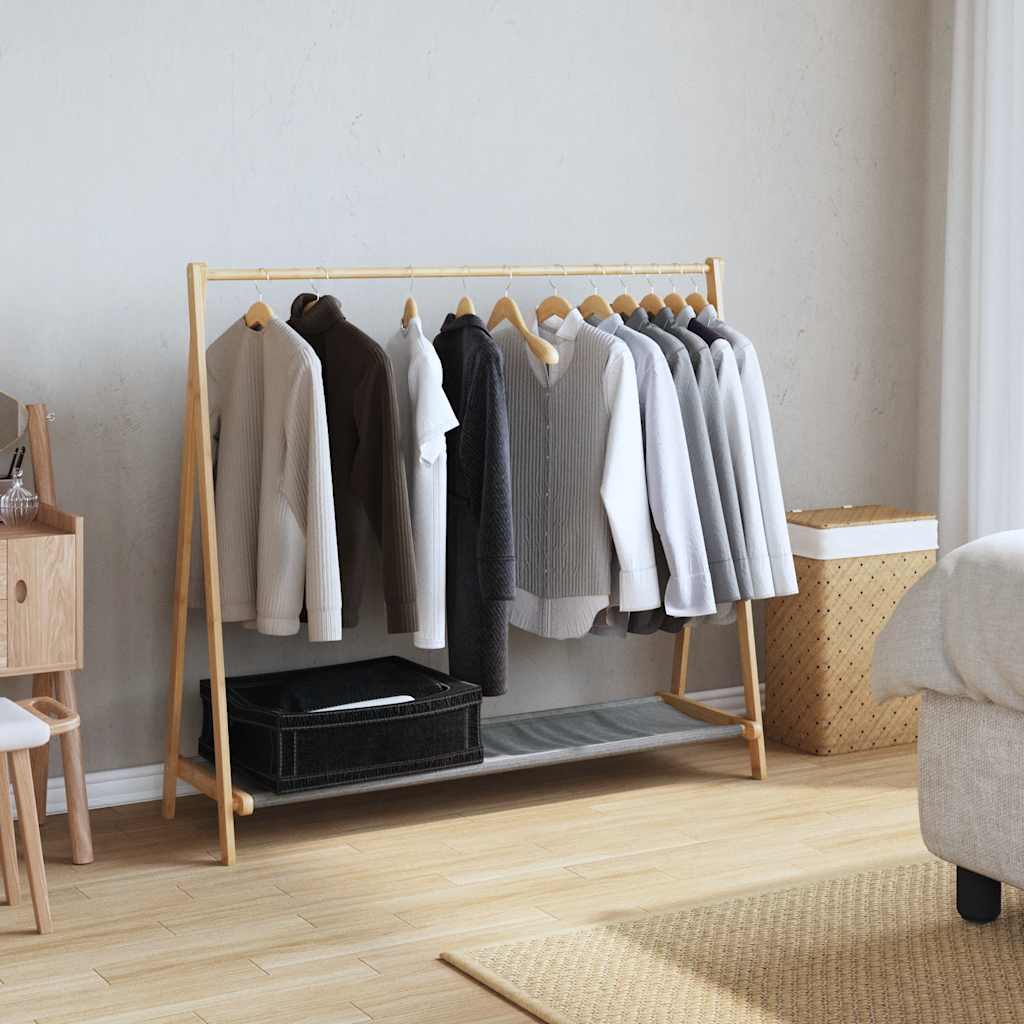 vidaXL Clothes Rack with Shelves 41.7"x13.4"x40.2" Bamboo