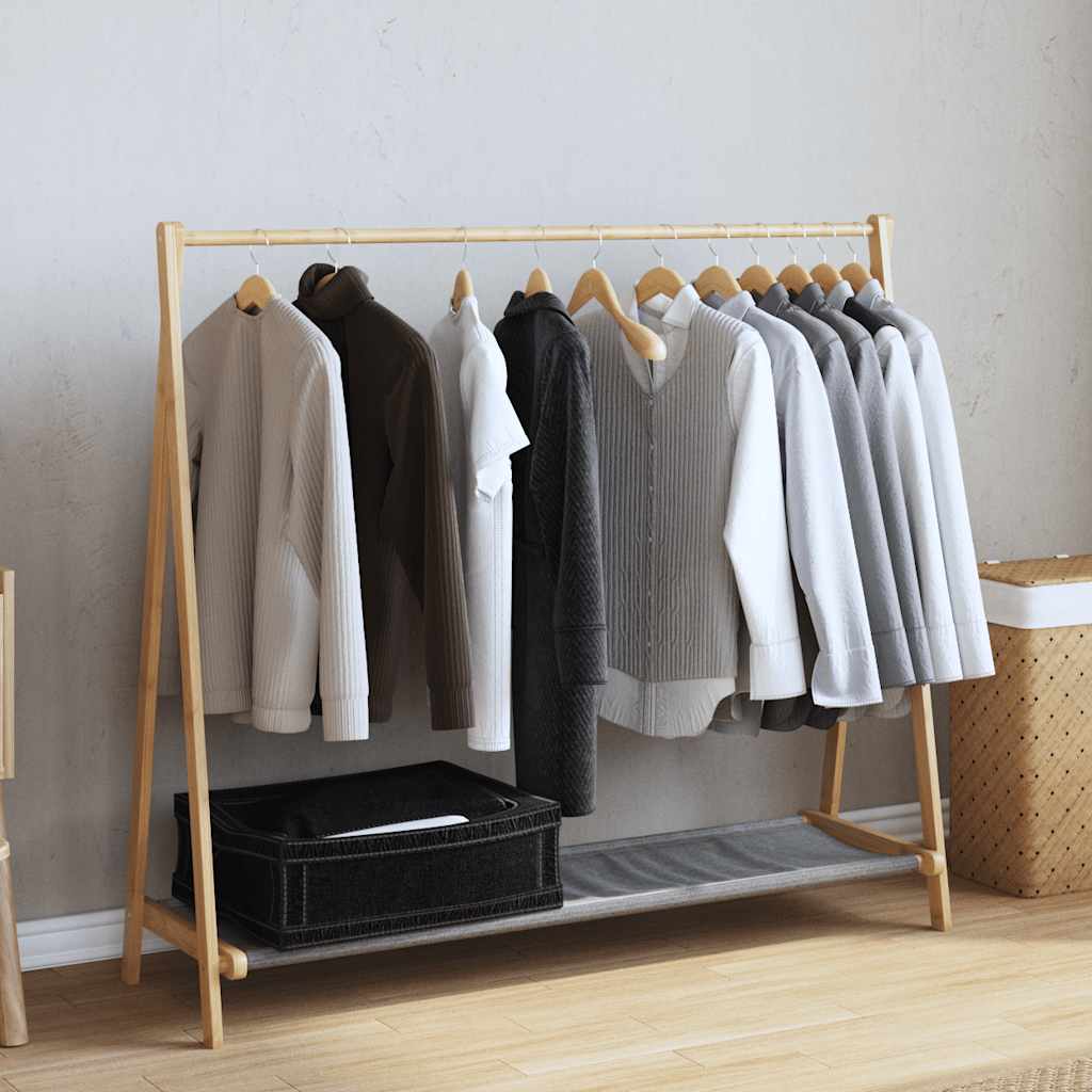 vidaXL Clothes Rack with Shelves 41.7"x13.4"x40.2" Bamboo