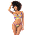Floral Sheer Longline Bra & String Panty Set Mapale Tuscany