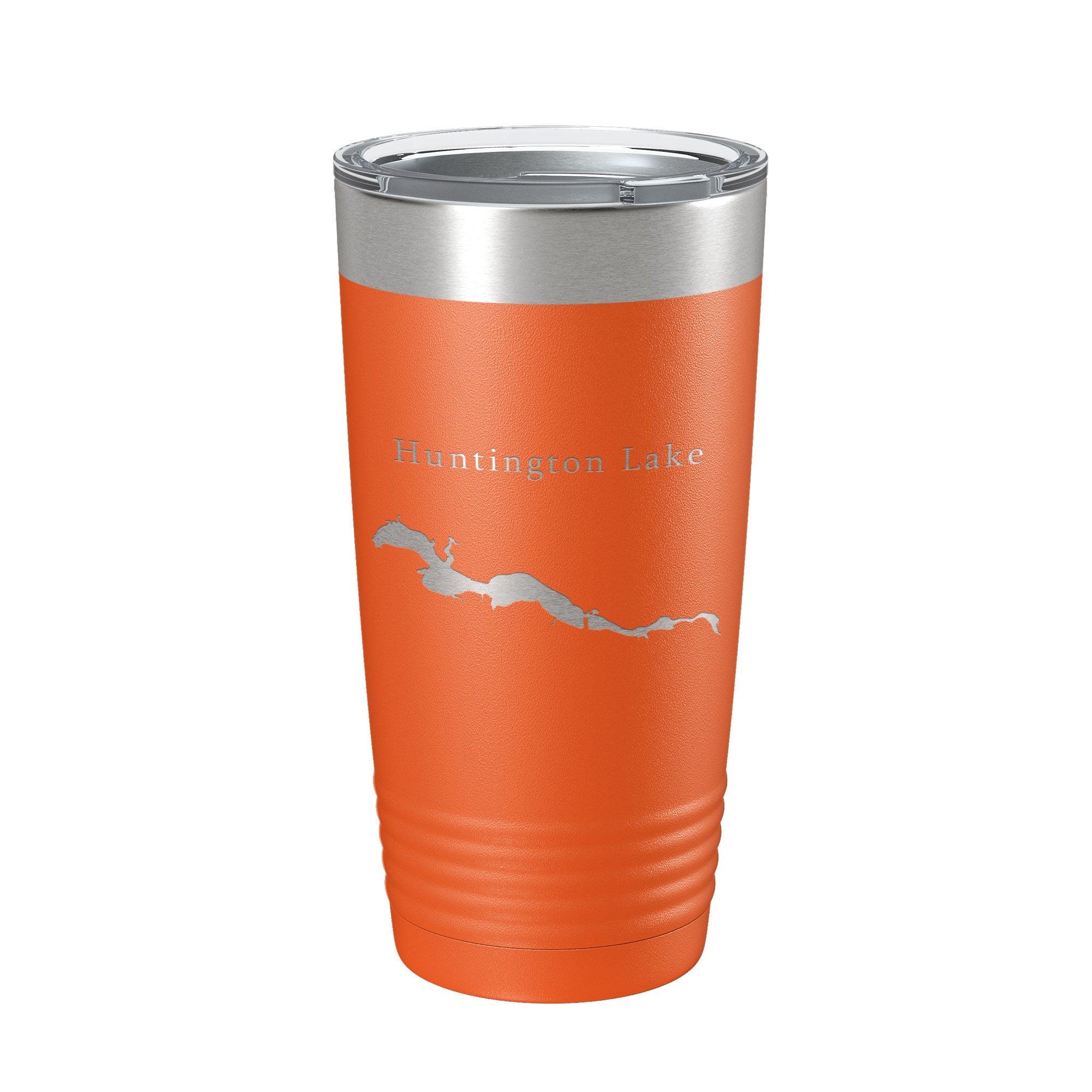 Huntington Lake Map Tumbler Travel Mug Insulated Laser Engraved Coffee Cup Indiana 20 oz