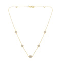 Sterling Silver Diamond Station Necklace (1/2 cttw, K-L Color, I2-I3 Clarity)