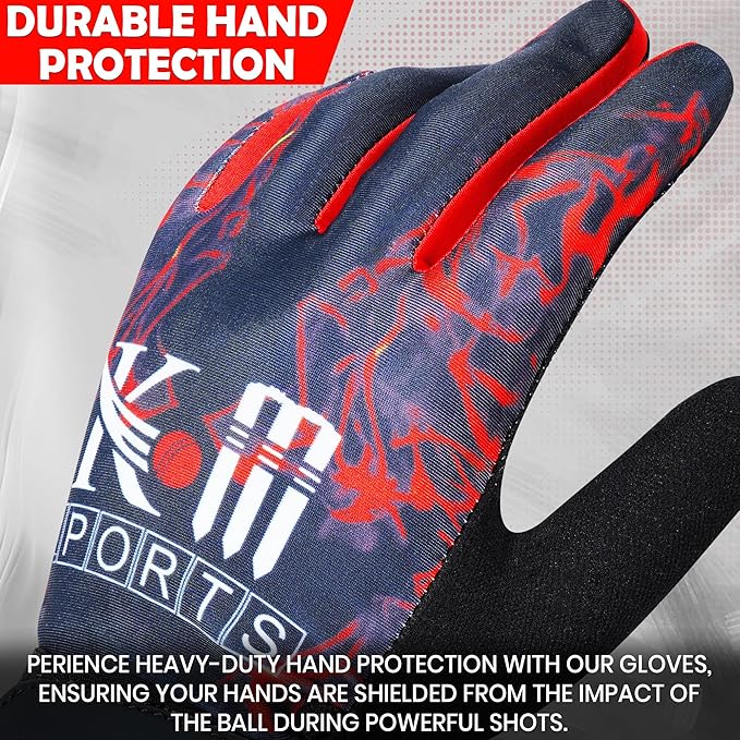 Cricket & Baseball Batting Gloves for Men & Kids | Anti-Slip Leather Palm Grip | Durable, Lightweight & Breathable Sports Gloves | Comfortable Fit for Training & Match Play (Blue)