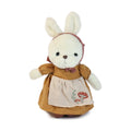 11-inch White Merry Rabbit with Brown Dress