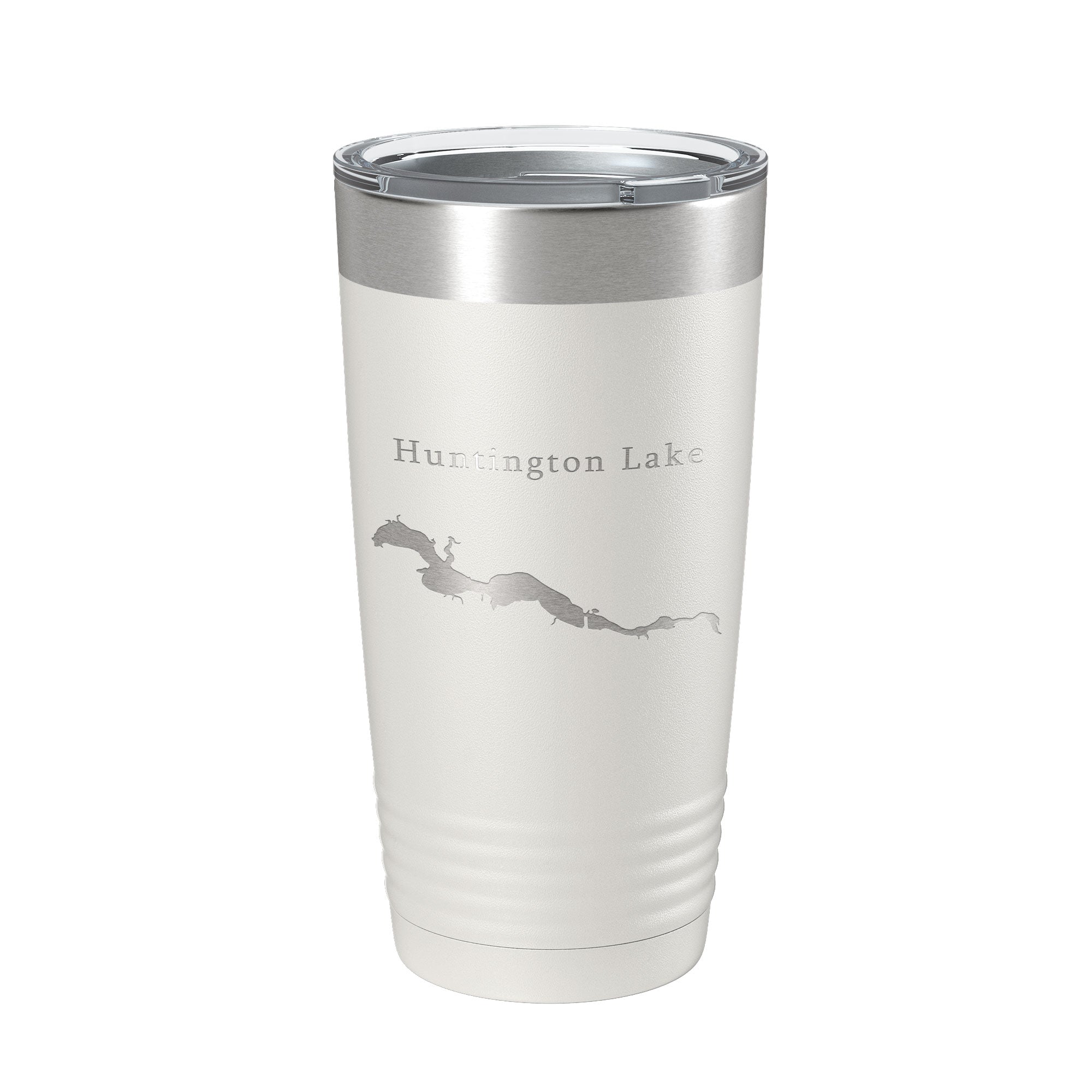 Huntington Lake Map Tumbler Travel Mug Insulated Laser Engraved Coffee Cup Indiana 20 oz