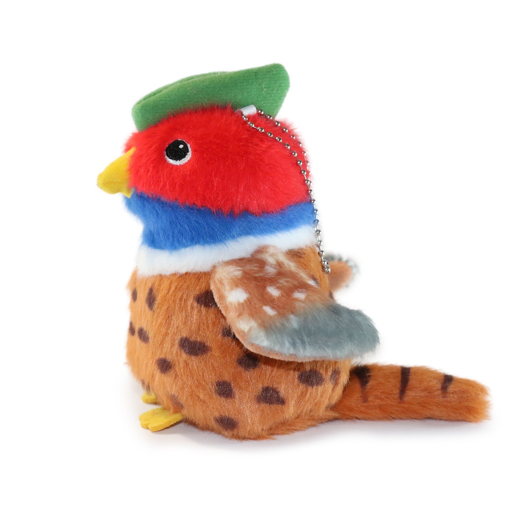 5-inch Plumkins Bird with Red Face and Yellow Beak
