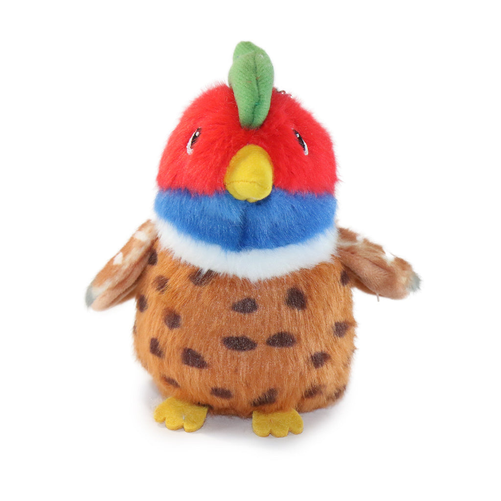 5-inch Plumkins Bird with Red Face and Yellow Beak