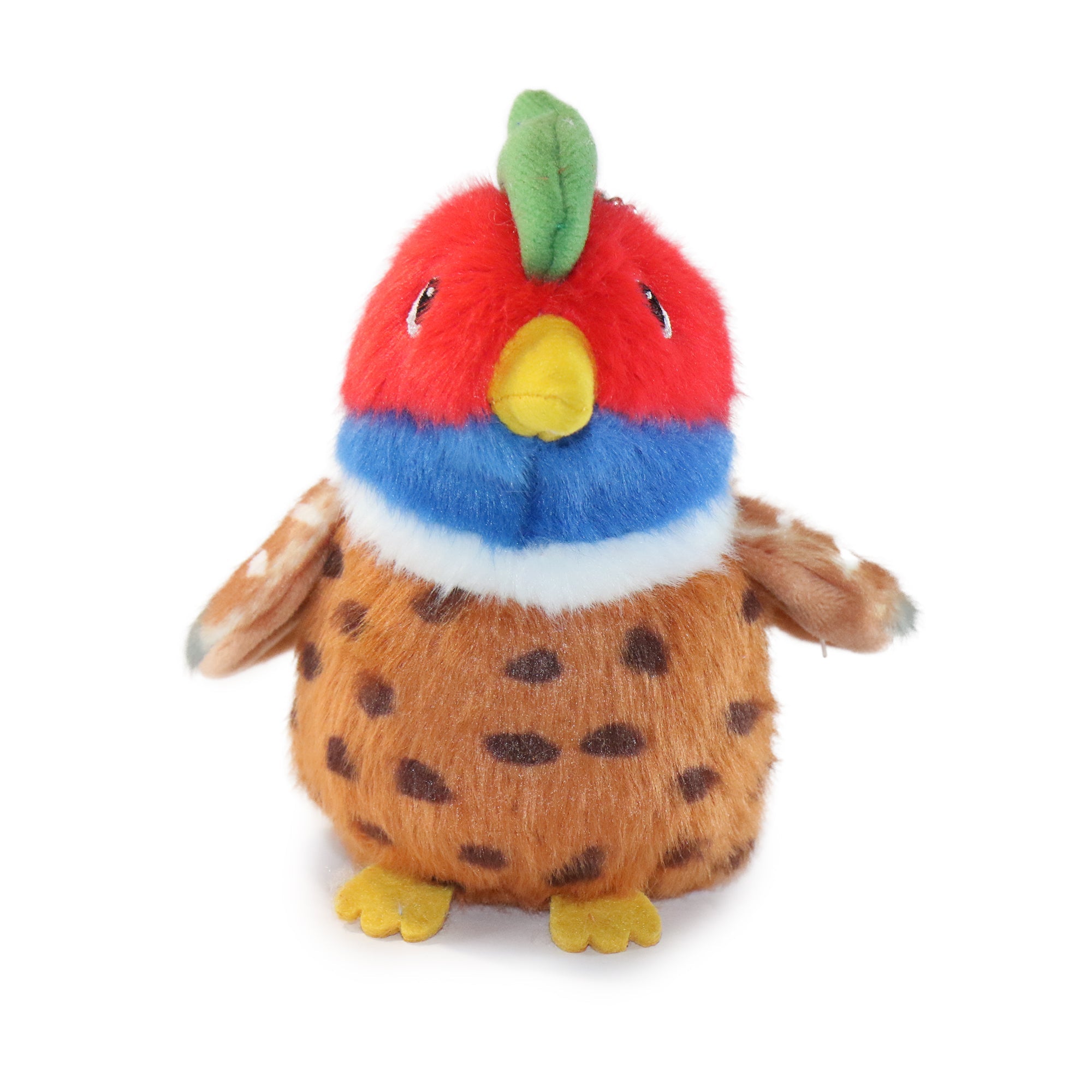 5-inch Plumkins Bird with Red Face and Yellow Beak