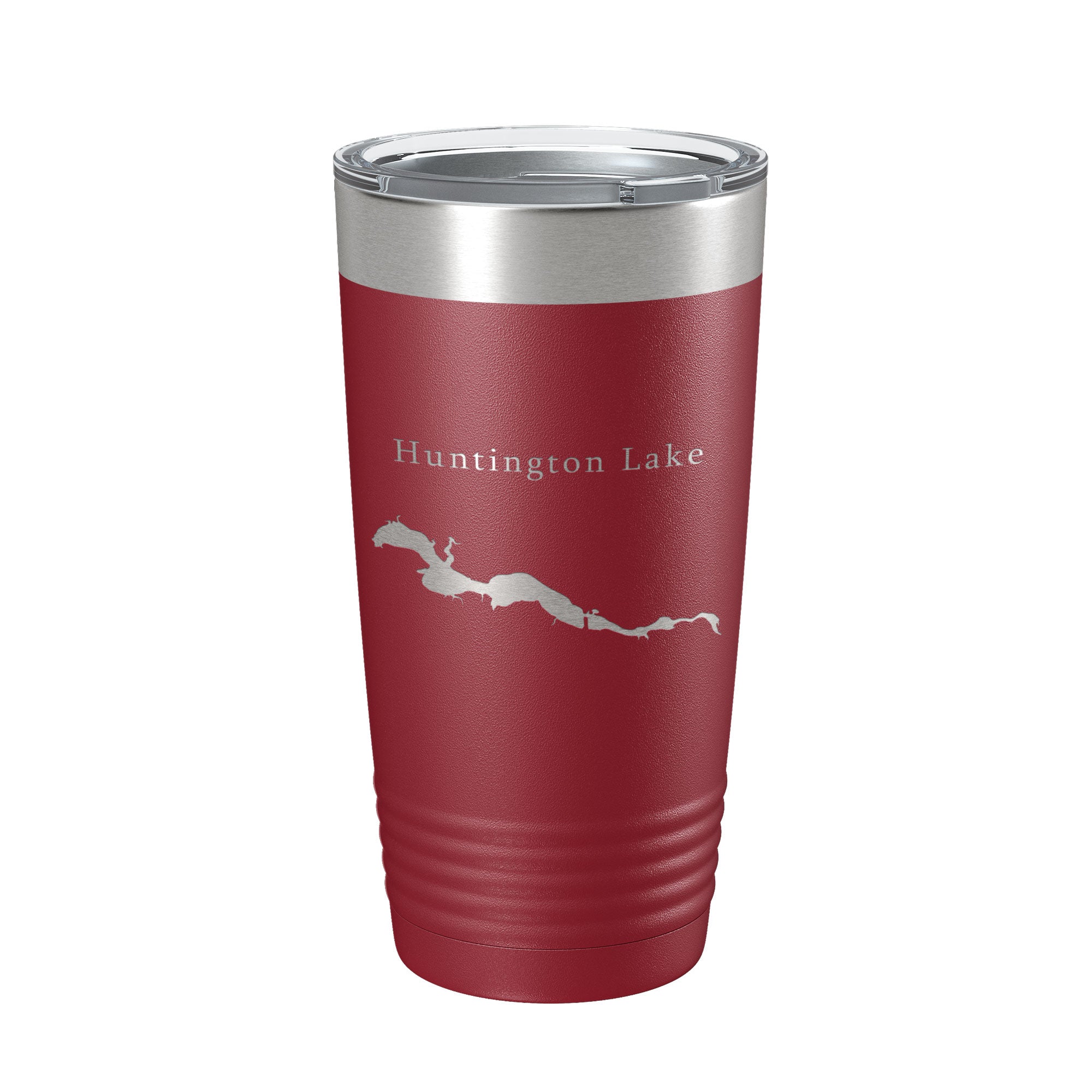 Huntington Lake Map Tumbler Travel Mug Insulated Laser Engraved Coffee Cup Indiana 20 oz