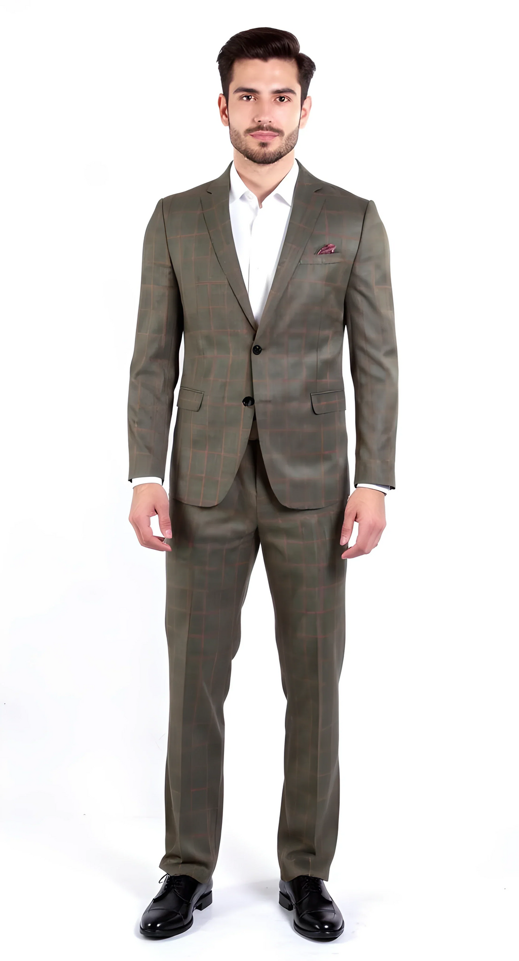 THE WINDSOR CHECK MENS 2 BUTTON SLIM FIT SUIT