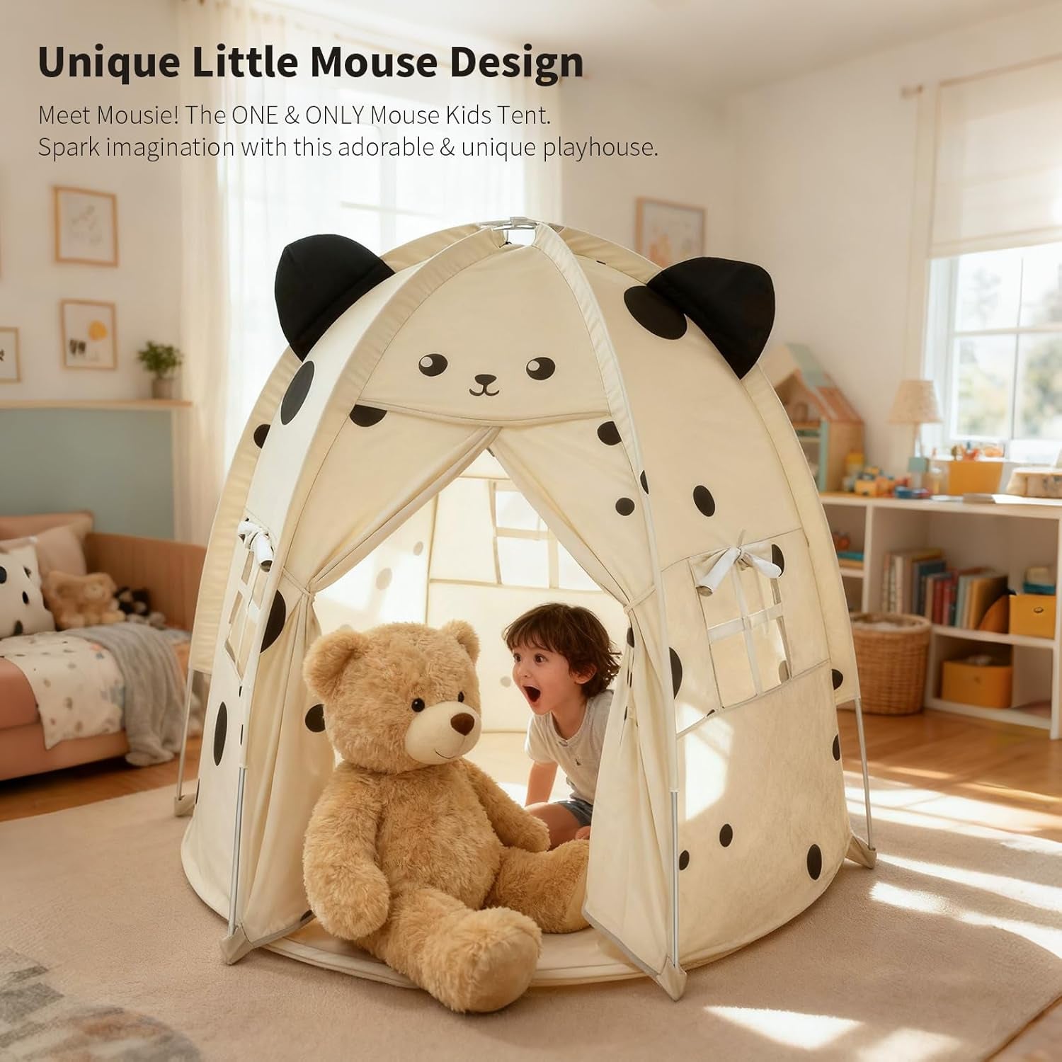 Kids Play Tent 55Inch Peach Premium Quality Indoors