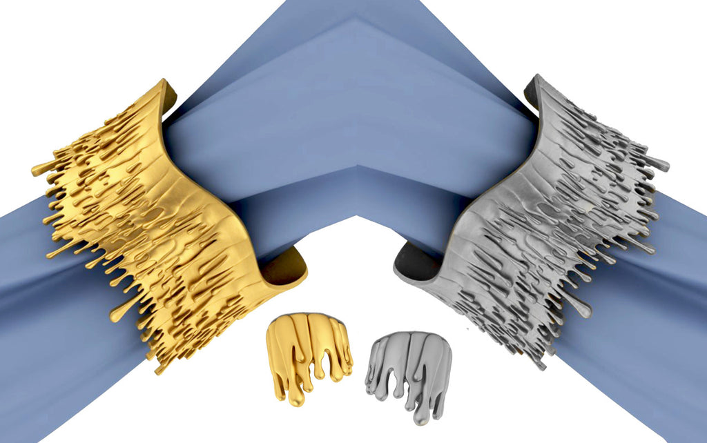 Antonio Wehrli Gravity Paint Drip Ring: Art into Jewelry-18K Gold
