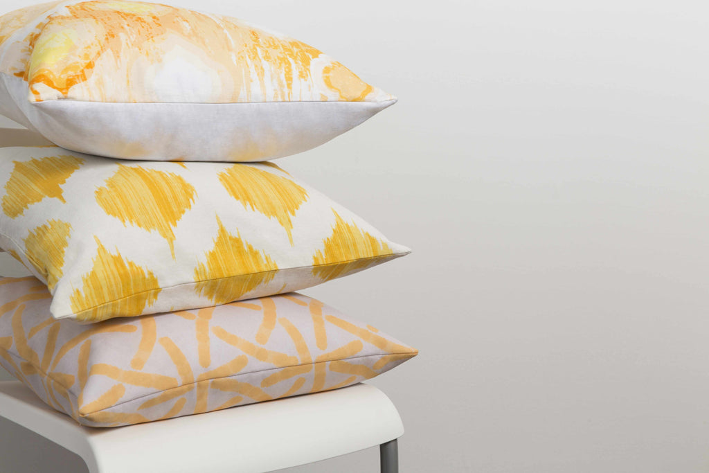 Bryant Yellow Ikat Throw Pillow - Clearance