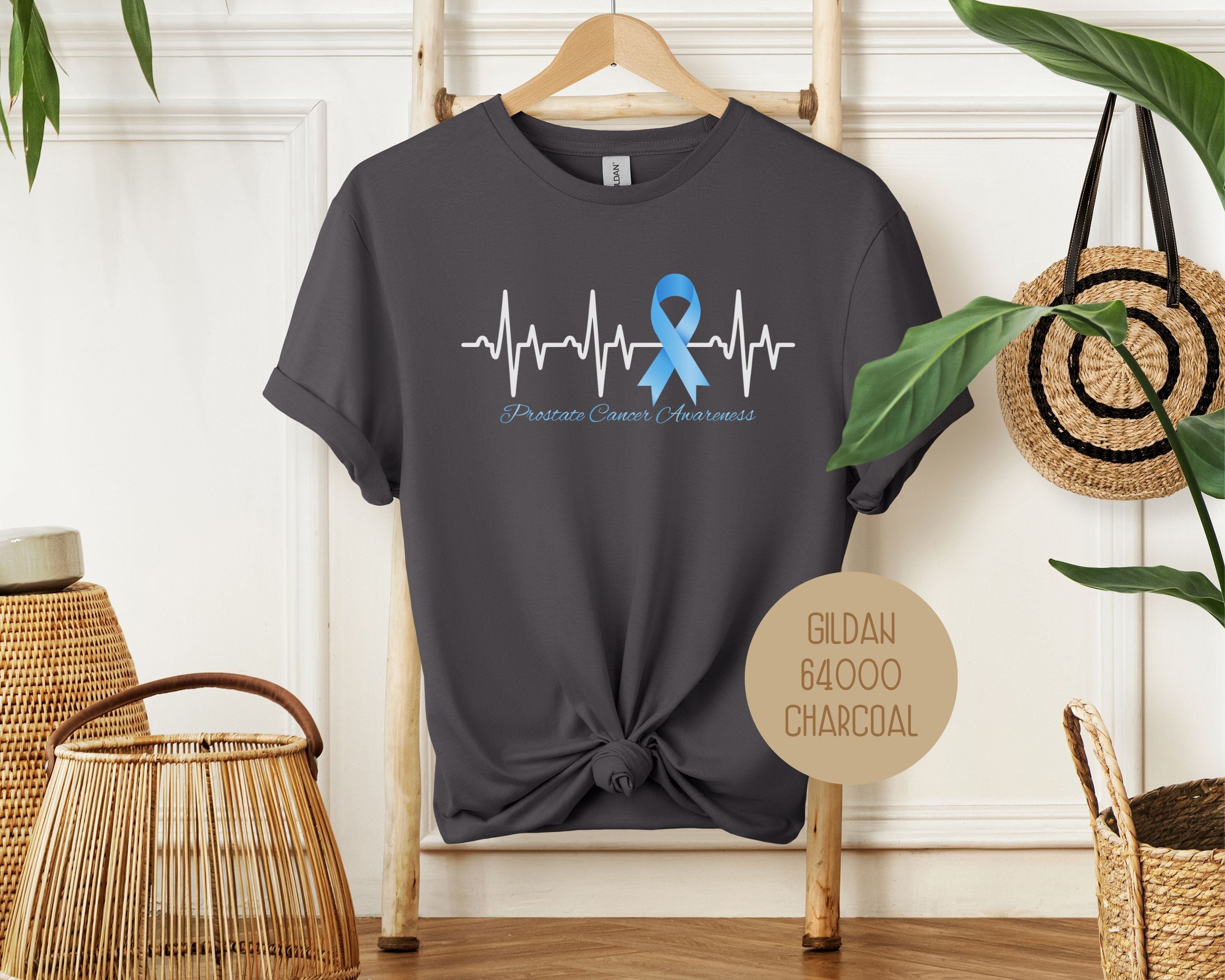 Prostate Cancer Blue Ribbon Awareness Shirt