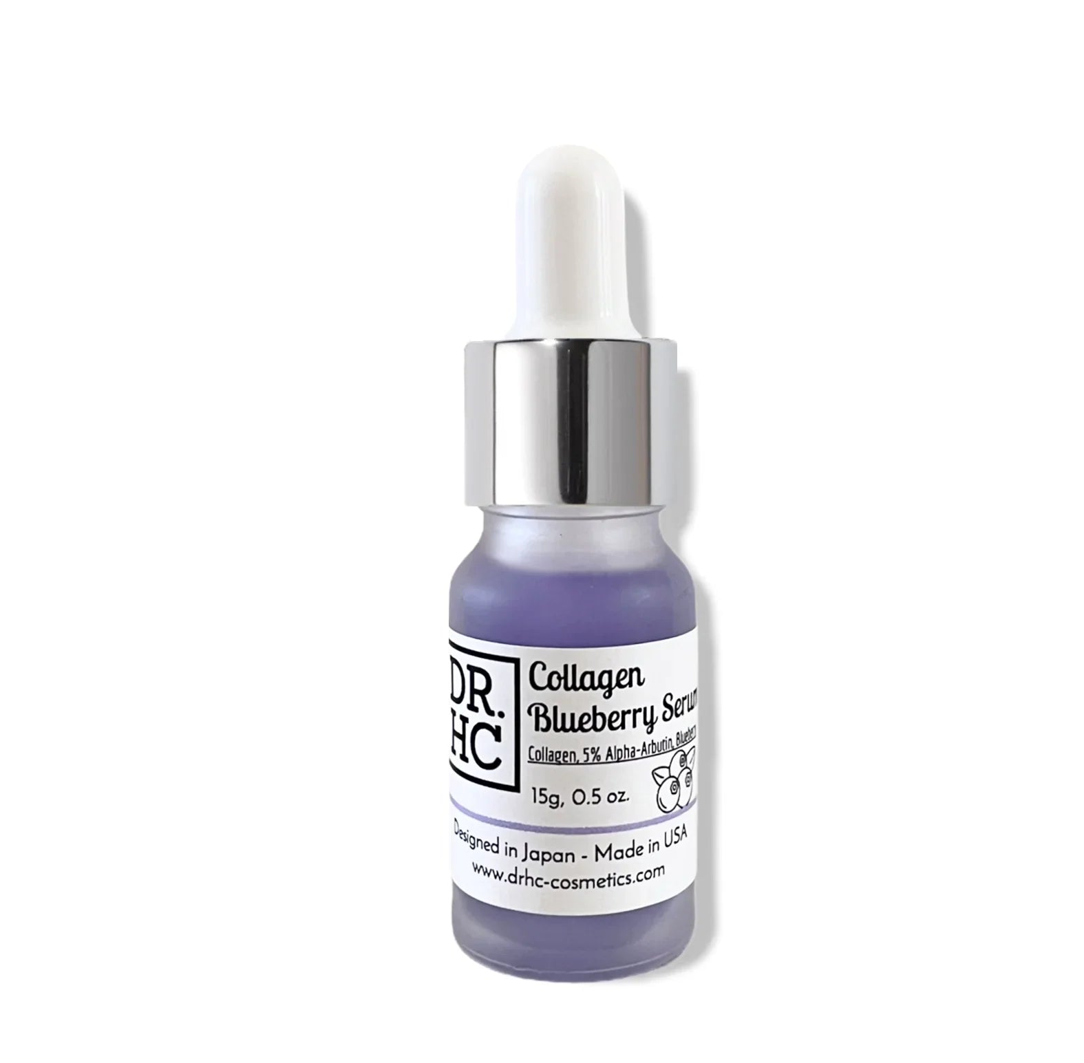 DR.HC Arbutin Collagen Blueberry Serum (15g, 0.5oz.) (with 5% Alpha-Arbutin, Collagen & Blueberry) (Collagen Supply, Anti-aging, Skin brightening, Skin plumping...)
