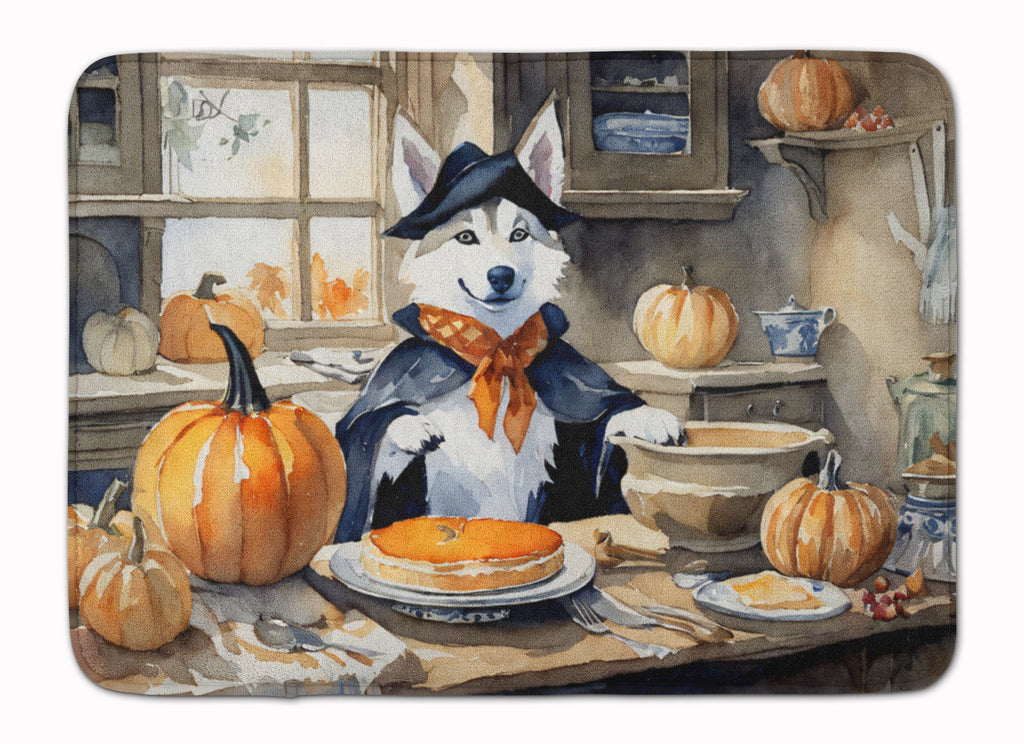 Siberian Husky Fall Kitchen Pumpkins Memory Foam Kitchen Mat