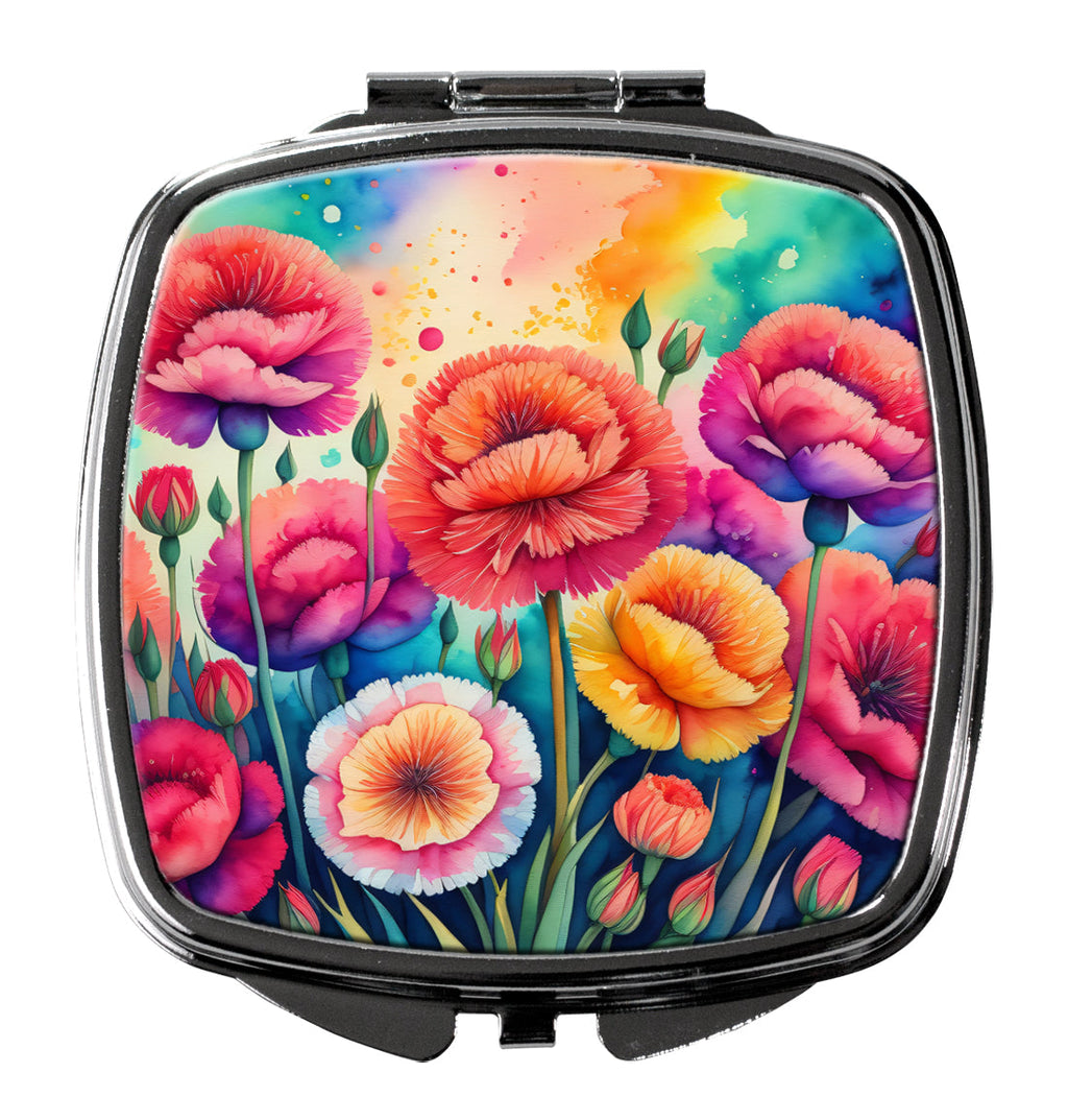 Colorful Carnations Compact Mirror